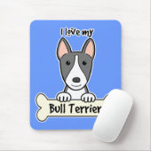 I Liebe mein Stier-Terrier Mousepad (Mit Mouse)