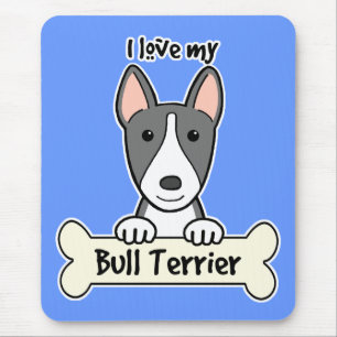 I Liebe mein Stier-Terrier Mousepad