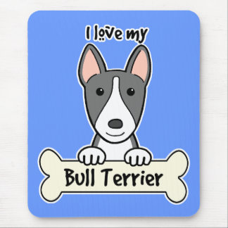 I Liebe mein Stier-Terrier Mousepad