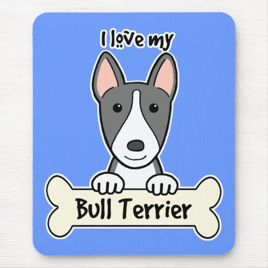 I Liebe mein Stier-Terrier Mousepad (Vorne)