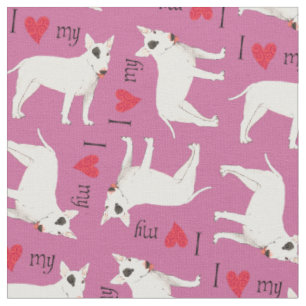 I Liebe mein Stier-Terrier Stoff