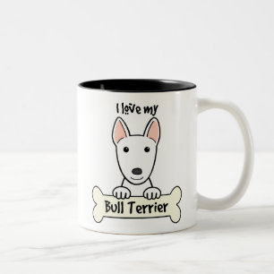 I Liebe mein Stier-Terrier Zweifarbige Tasse