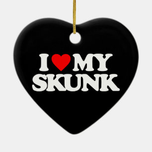 I LIEBE MEIN STINKTIER KERAMIKORNAMENT