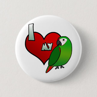 I Liebe mein strenger Macaw-Knopf Button