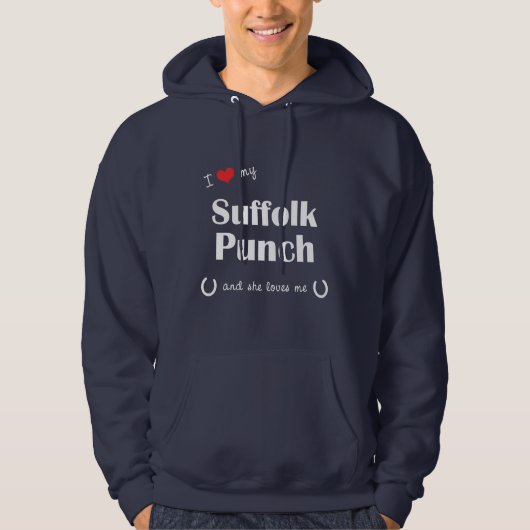 I Liebe mein Suffolk-Durchschlag (weibliches Hoodie (Vorderseite)