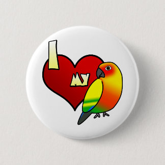 I Liebe mein Sun Conure Button