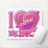 I Liebe Mein Sweetice rosa/lila - Herz Mousepad (Mit Mouse)