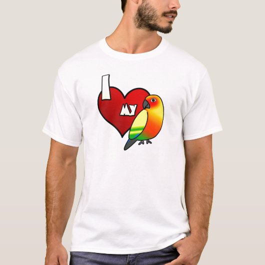I Liebe mein T-Shirt Sun Conure (Vorderseite)