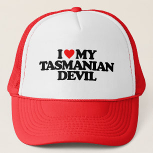 I LIEBE MEIN TASMANISCHER DEVIER TRUCKERKAPPE