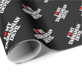 I LIEBE MEIN TASMANISCHER TEUFEL GESCHENKPAPIER (Rolleneckpunkt)