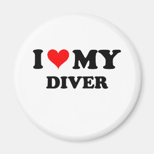 I Liebe mein Taucher Magnet