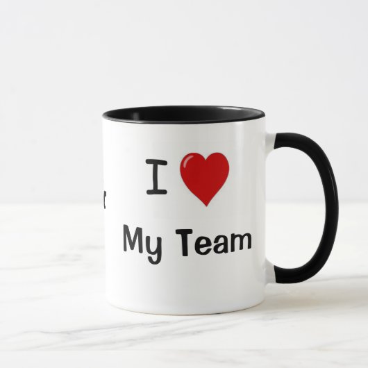 I Liebe mein Team und meine Team-Lieben ich! Tasse (Rechts)