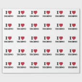 I Liebe mein TECHNO Geschenkpapier (Flach)