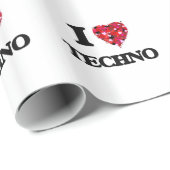 I Liebe mein TECHNO Geschenkpapier (Rolleneckpunkt)