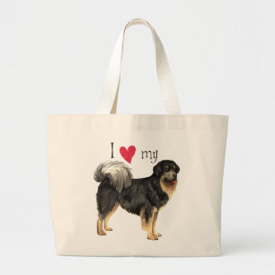 I Liebe mein tibetanischer Mastiff Jumbo Stoffbeutel