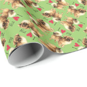 I Liebe mein tibetanischer Spaniel Geschenkpapier (Rolleneckpunkt)