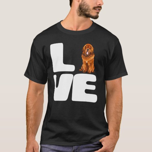 I Liebe Mein tibetischer Mastiff T-Shirt (Vorderseite)