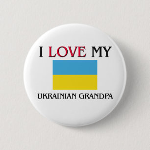 I Liebe mein ukrainischer Großvater Button