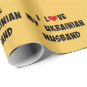 I Liebe Mein ukrainisches Ehemann Geschenkpapier (Rolleneckpunkt)
