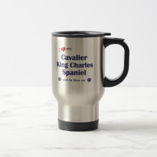 I Liebe mein unbekümmerter Königcharles Spaniel Reisebecher