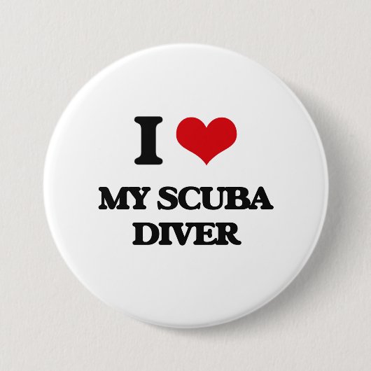I Liebe mein Unterwasseratemgerät-Taucher Button (Vorderseite)