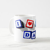I LIEBE MEIN VATER KAFFEETASSE (Vorderseite Links)