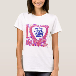 I Liebe mein Vatirosa/lila - Foto T-Shirt