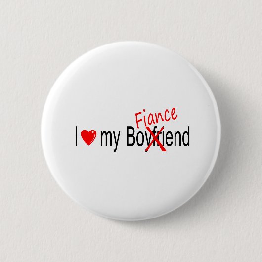 I Liebe mein Verlobte Button (Vorderseite)