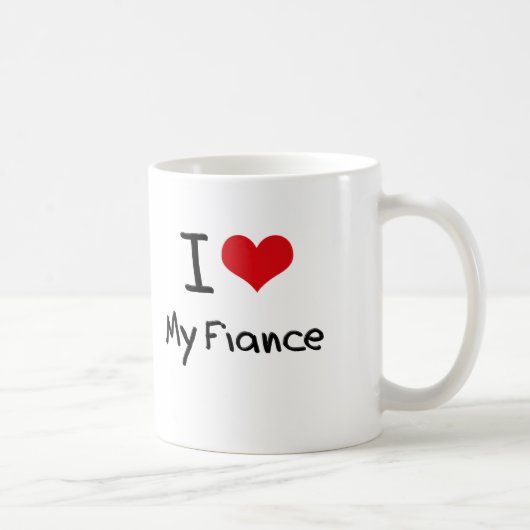 I Liebe mein Verlobte Kaffeetasse (Rechts)