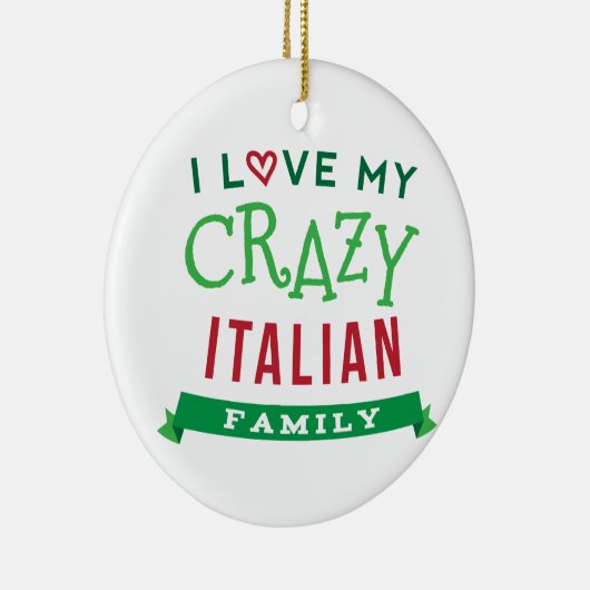 I Liebe mein verrückter italienischer Keramikornament (Rechts)