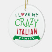 I Liebe mein verrückter italienischer Keramikornament (Links)