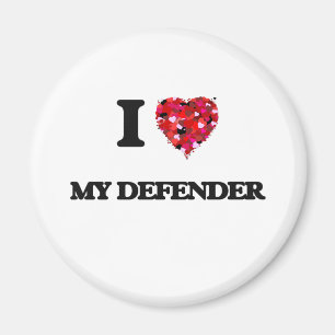 I Liebe mein Verteidiger Magnet