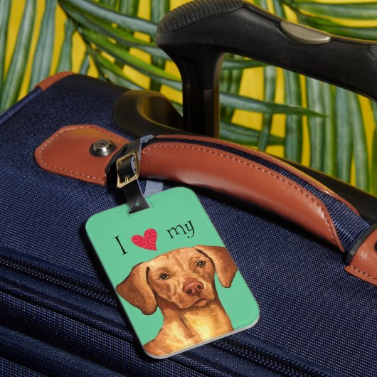 I Liebe mein Vizsla Gepäckanhänger (Vorderseite Insitu 1)