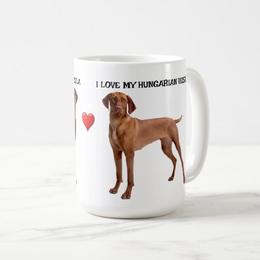 I Liebe Mein Vizsla Kaffeetasse (VorderseiteRechts)
