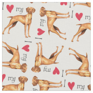 I Liebe mein Vizsla Stoff
