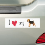 I Liebe mein Waliser-Terrier Autoaufkleber (Auf Auto)