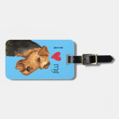 I Liebe mein Waliser-Terrier Gepäckanhänger (Vorderseite horizontal)