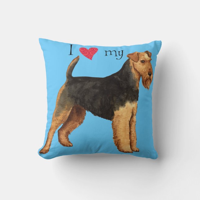 I Liebe mein Waliser-Terrier Kissen (Vorderseite)