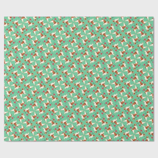 I Liebe mein WaliserSpringerSpaniel Geschenkpapier (Flach)