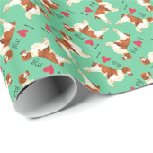 I Liebe mein WaliserSpringerSpaniel Geschenkpapier (Rolleneckpunkt)