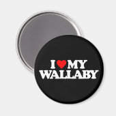 I LIEBE MEIN WALLABY MAGNET (Vorderseite/Rückseite)