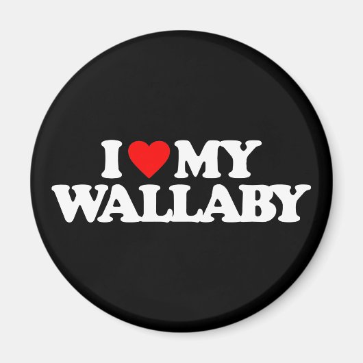 I LIEBE MEIN WALLABY MAGNET (Vorne)
