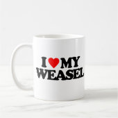 I LIEBE MEIN WEASEL KAFFEETASSE (Links)