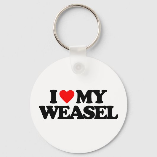 I LIEBE MEIN WEASEL SCHLÜSSELANHÄNGER (Vorderseite)