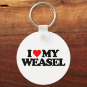 I LIEBE MEIN WEASEL SCHLÜSSELANHÄNGER (Vorderseite)