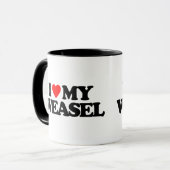 I LIEBE MEIN WEASEL TASSE (Vorderseite Links)