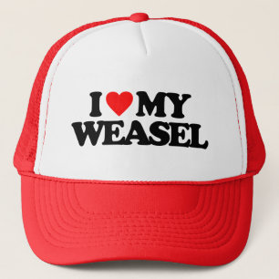 I LIEBE MEIN WEASEL TRUCKERKAPPE