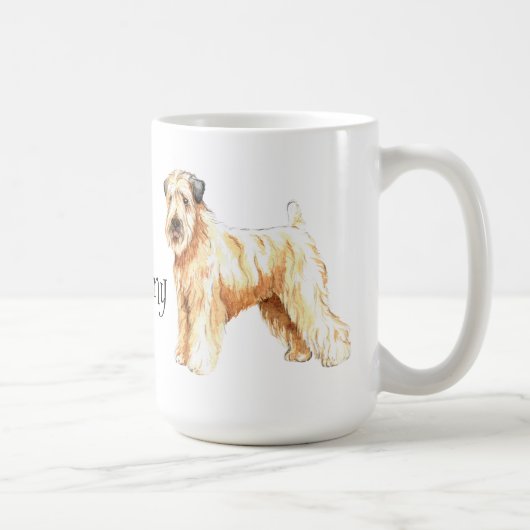 I Liebe mein weicher überzogener Wheaten Terrier Kaffeetasse (Rechts)