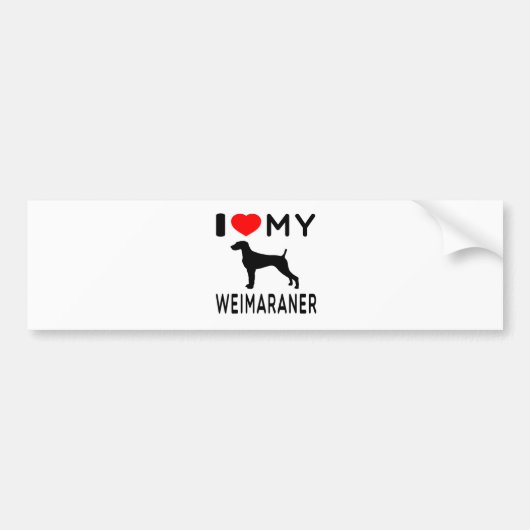 I Liebe mein Weimaraner Autoaufkleber (Vorne)