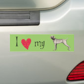 I Liebe mein Weimaraner Autoaufkleber (Auf Auto)